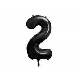 Balon foliowy Cyfra ""2"", 86cm, czarny