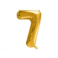 Balon foliowy Cyfra ""7"", 86cm, złoty