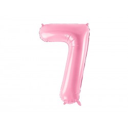 Balon foliowy Cyfra ""7"", 86cm, różowy