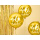 Balon foliowy 40th Birthday, złoty, 45cm (1 karton / 50 szt.)