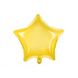 Balon foliowy Gwiazdka, 48cm, żółty (1 karton / 50 szt.)