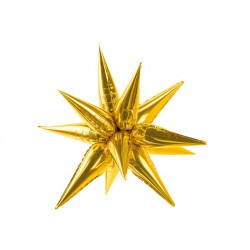 Balon foliowy Gwiazda 3D, 95cm, złoty