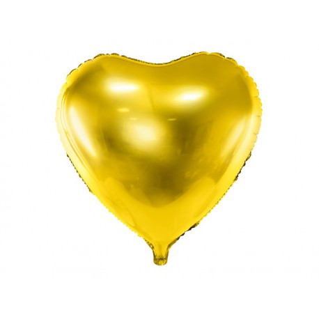 Balon foliowy Serce 45cm - złoty