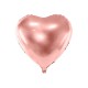 Balon foliowy Serce 45cm - różowe złoto
