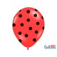 Balony 30cm, Kropki, Pastel Poppy Red (1 op. / 50 szt.)