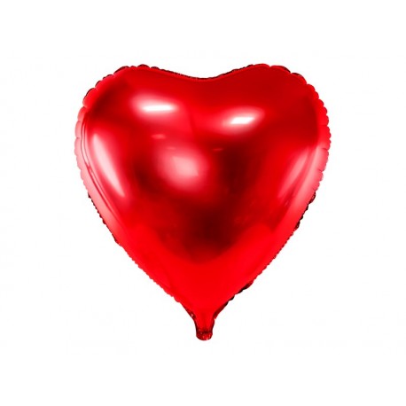 Balon foliowy Serce, 72x73cm, czerwony (1 karton / 50 szt.)