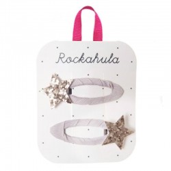 Rockahula Kids - 2 spinki do włosów Stardust Glitter Gold