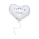 Hi Little One - Poduszka dekoracyjna z organicznego oddychającego BIO muślinu GOTS HEART WHITE