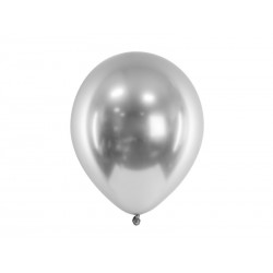 Balony Glossy 30cm, srebrny (1 op. / 10 szt.)