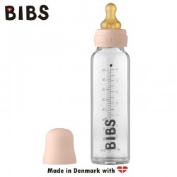 BIBS - Antykolkowa Butelka Szklana dla Niemowląt 225 ml BLUSH