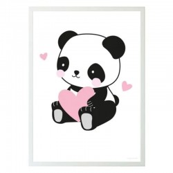 A Little Lovely Company - Plakat Panda in Love 50 x 70 cm