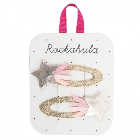 Rockahula Kids - 2 spinki do włosów Shooting Star - Pink