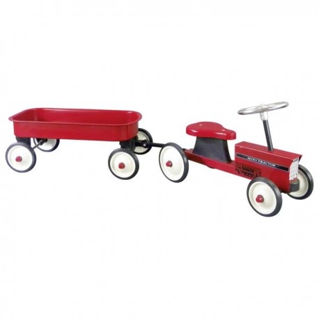 Traktor dla dzieci metalowy z przyczepką