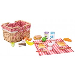 Ekskluzywny zestaw piknikowy w wiklinowym koszyku