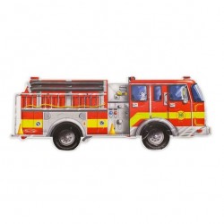 Podłogowe puzzle – wóz strażacki – ogromne elementy